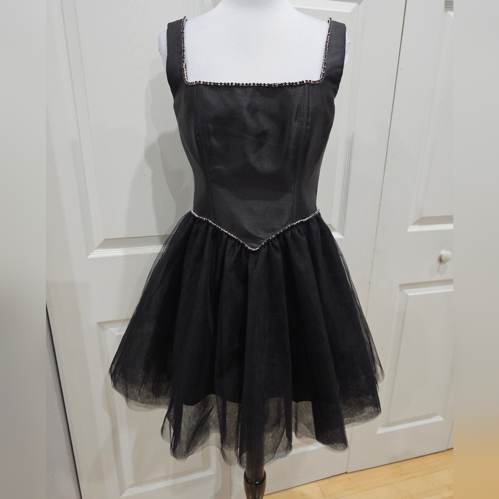 Dolls Kill Sugar Thrillz Goth Princess Polished Pirouette Corset Mini Dress S M